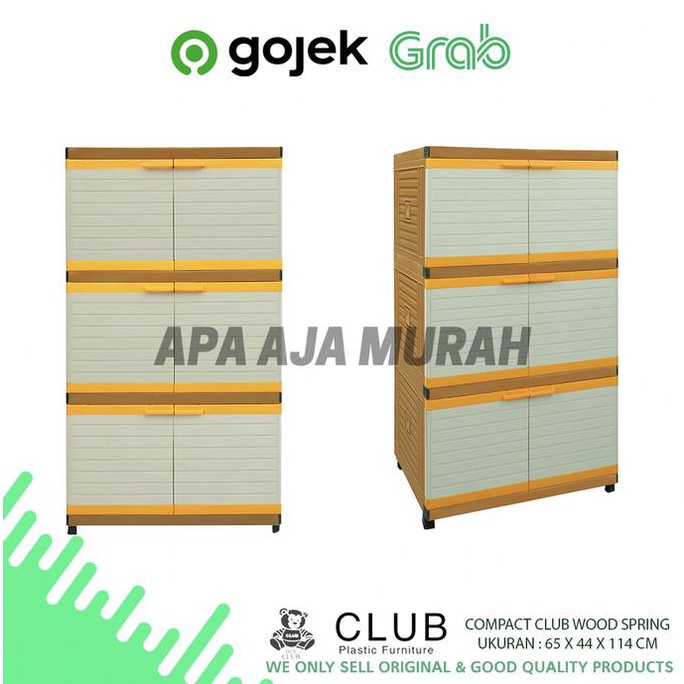 

LEMARI PLASTIK RAK CLUB 3 SUSUN LEMARI CLUB COMPACT WOOD SPRING TIER 3 stock ready