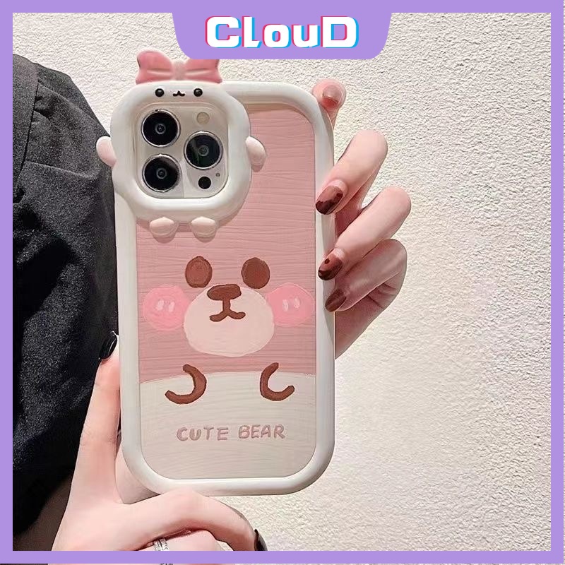 Soft Case Tpu Motif Kartun Beruang 3D Untuk Realme C31 C30 C35 C15 C21Y C11 C25Y C25 C17 C25s C20A C11 2021 C20 C12 Realme 6i C3I 7i 92 5S