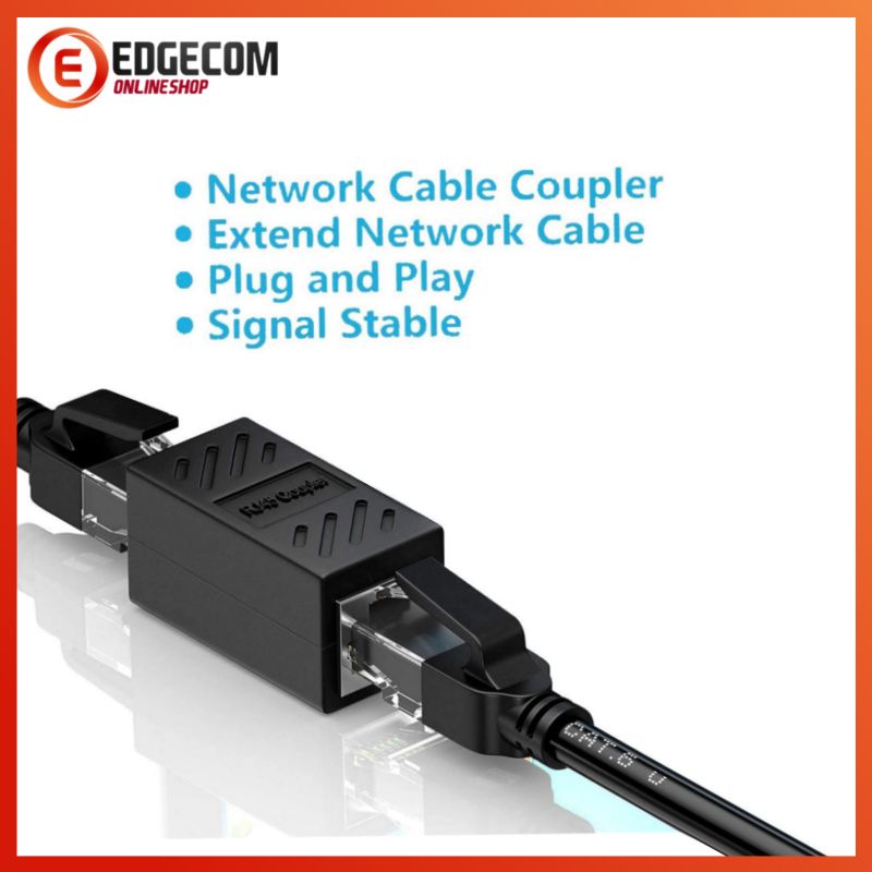 Konektor / Barel UTP RJ45 Coupler Sambungan Kabel Lan Cat5e Cat6 1PCS