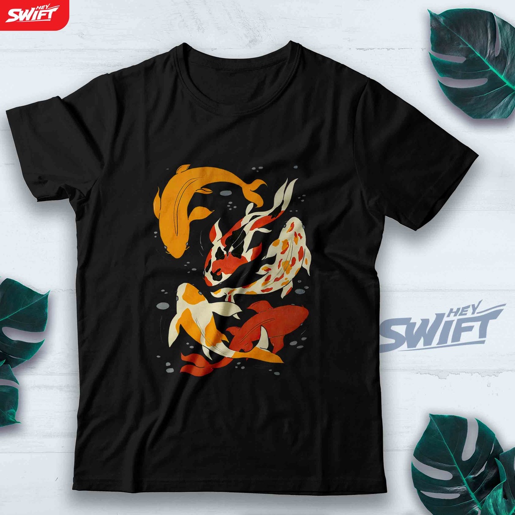KAOS Koi in Black Water ikan koi fish TSHIRT BAJU DISTRO