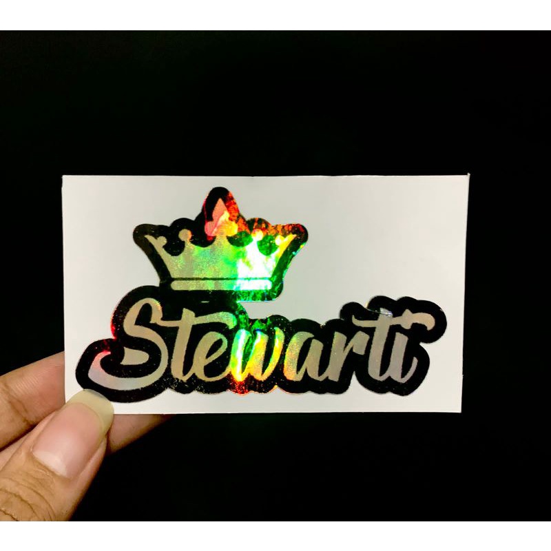 CUSTOM stiker nama , stiker custom nama  nama stiker channa , sticker channa stiker channa ya blue pulcra stewarti limbata marulioides custom stiker channa hologram stiker hologram stiker cana , cana , stiker chana