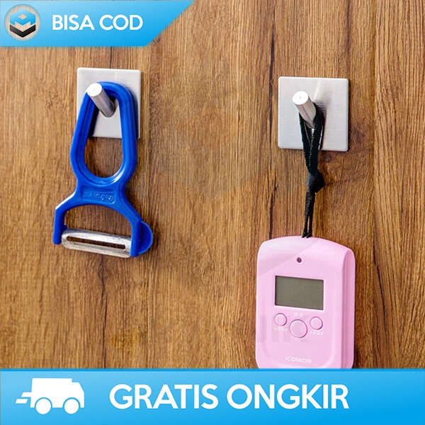 GANTUNGAN DINDING SUPER KUAT 2 HOOK HANGER STAINLESS STEEL KOKOH MT30