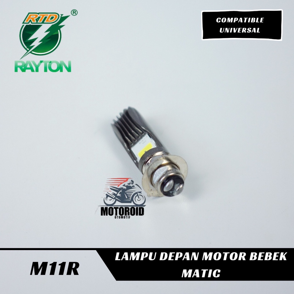 LAMPU MOTOR RTD M11RA-H6 BOHLAM H4 LAMPU HEADLAMP LED M11RA H6 KAKI BEBEK MATIC UNIVERSAL