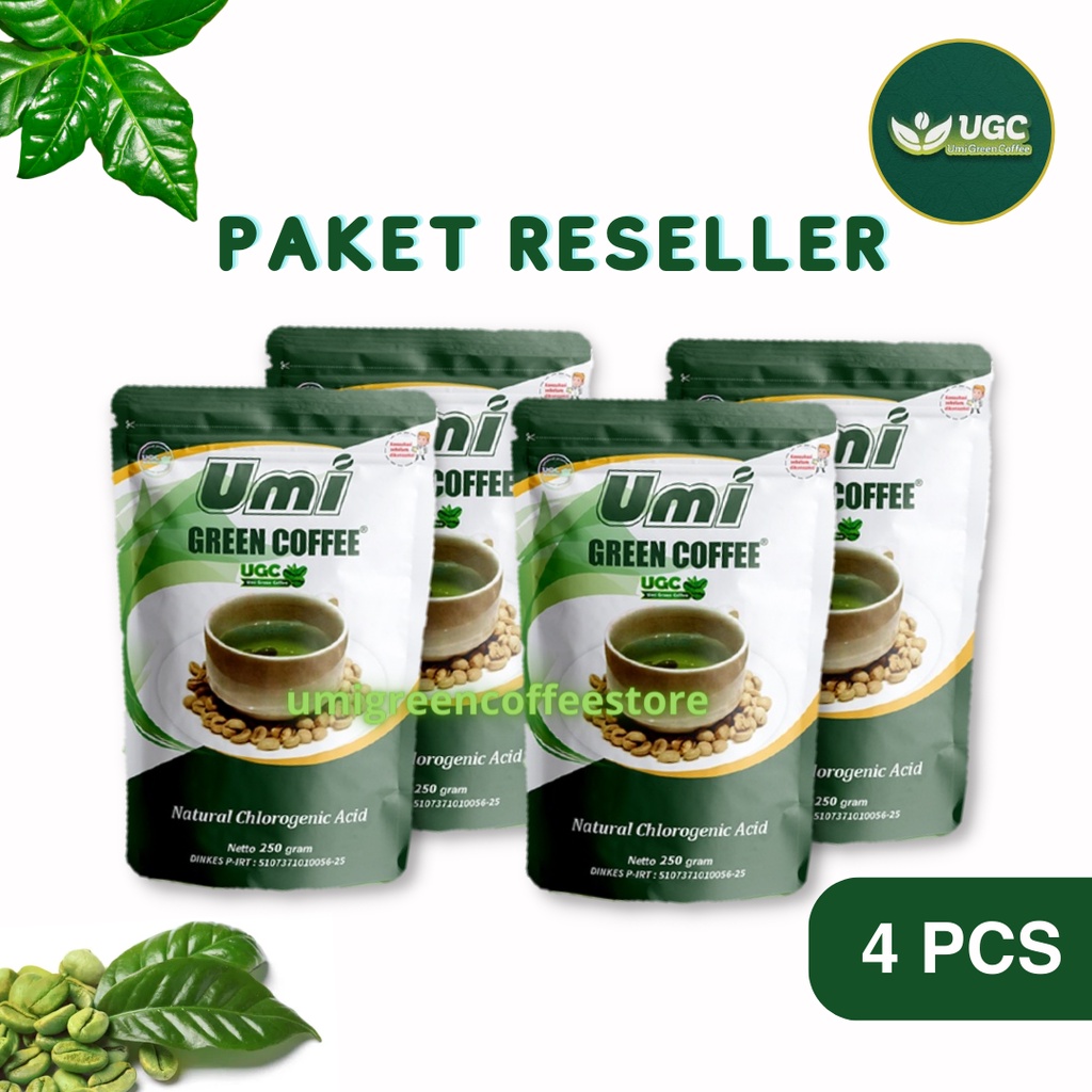 4Pcs Umi Green Coffee Pelangsing Original By Distributor Resmi Umi Green Coffee
