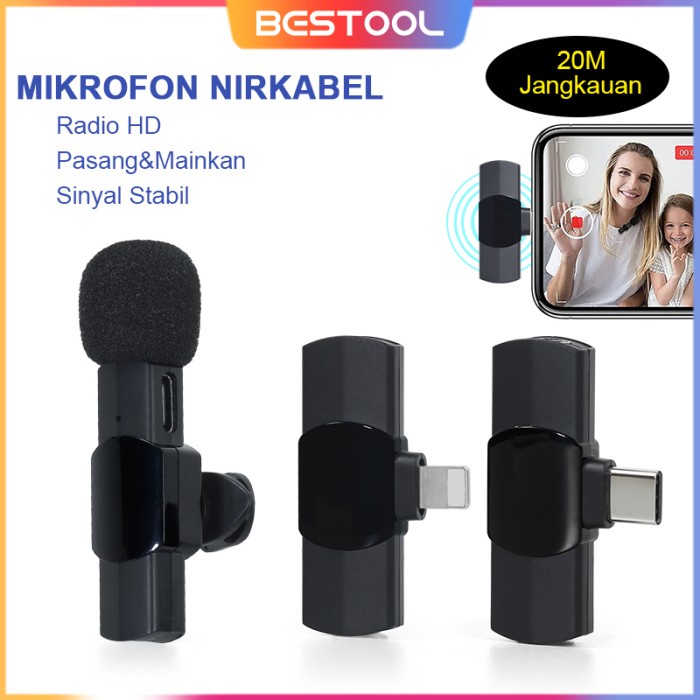 Mikrofon Nirkabel Microphone Mic Clip On Wireless Usb Pc Laptop