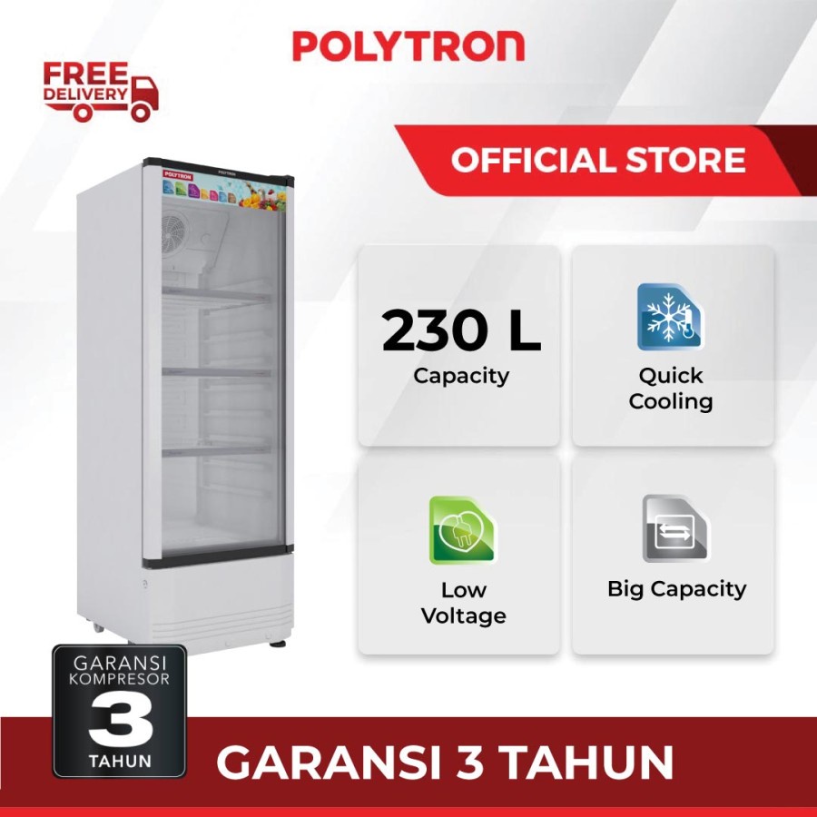 POLYTRON Showcase Fastcool 230 Liter SCN 180L