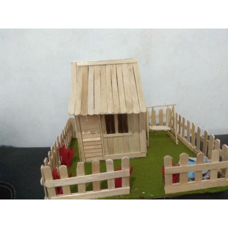 kerajinan tangan dari stik es krim / rumah dari stik es krim / stik es krim / tugas sekolah /