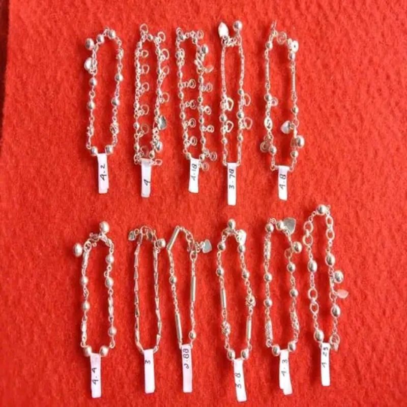 gelang tangan dewasa perak asli