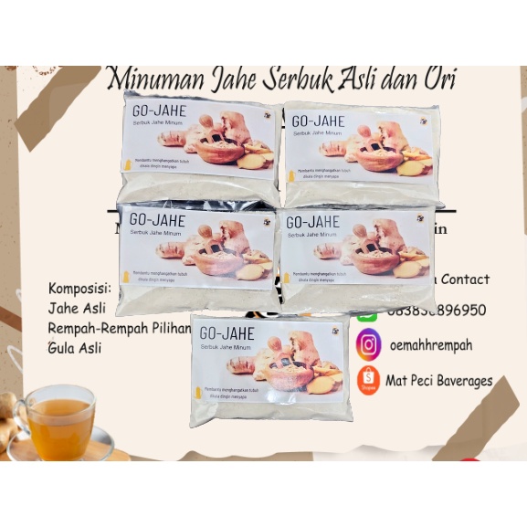 

Minuman Serbuk Jahe Asli GO-JAHE (Isi 5 Sachet)