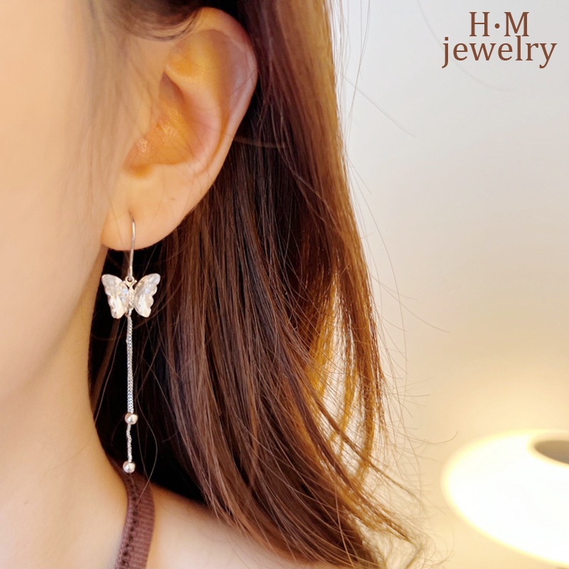 Anting Gantung Panjang Model Kupu-Kupu Dengan Rumbai Untuk Wanita 2022