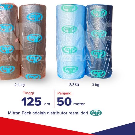 

Bubble Wrap Muliapack 125 cm x 50 meter Bening Hitam - Hitam, 2,4 kg