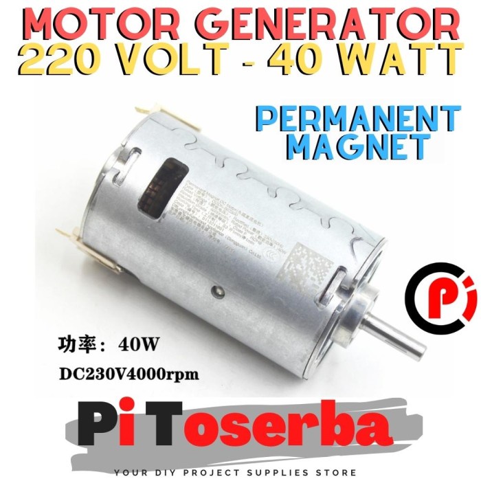 Motor Generator Pembangkit Listrik 220V 4000RPM 40W Permanent Magnet