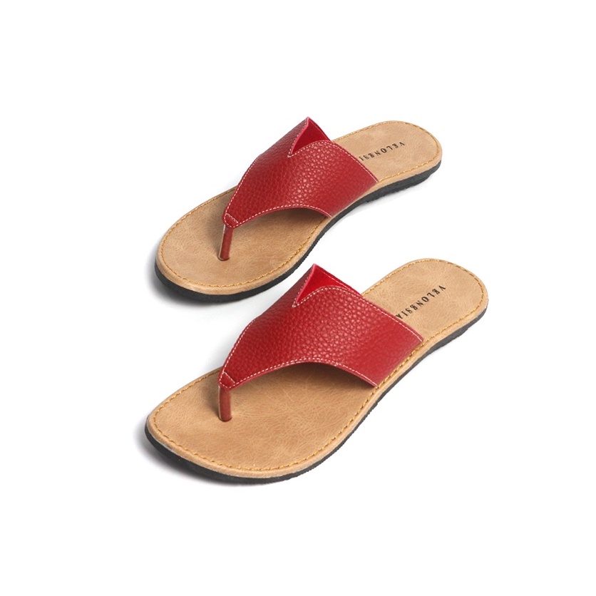 Sandal Jepit Wanita Anti Slip Motif Papirut Kulit Jeruk Sendal Wanita Kekinian Sol Karet Anti Licin - Fiona