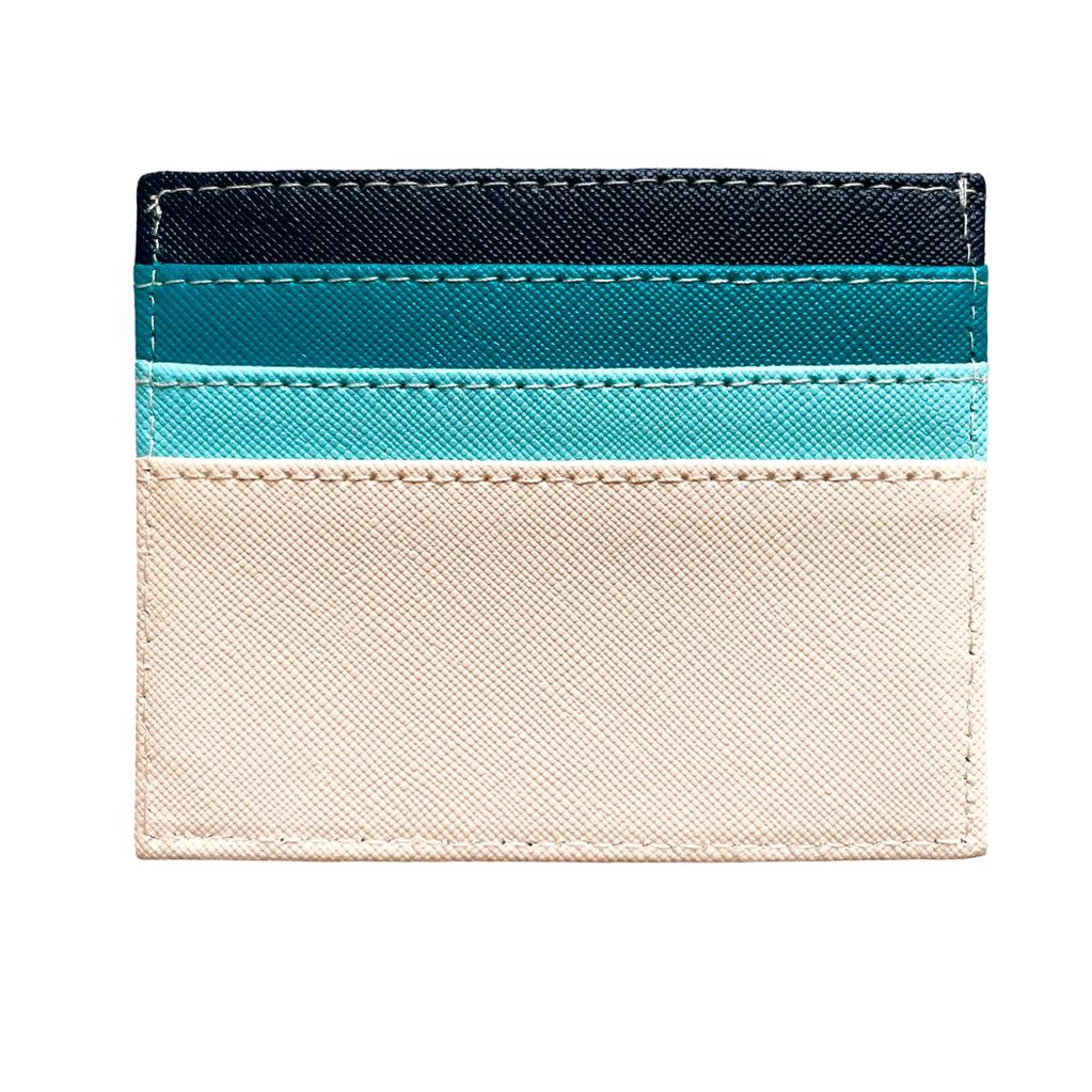 DOMPET KARTU PASTEL OMBRE RAINBOW BENDE 6SLOT DAN UANG KERTAS