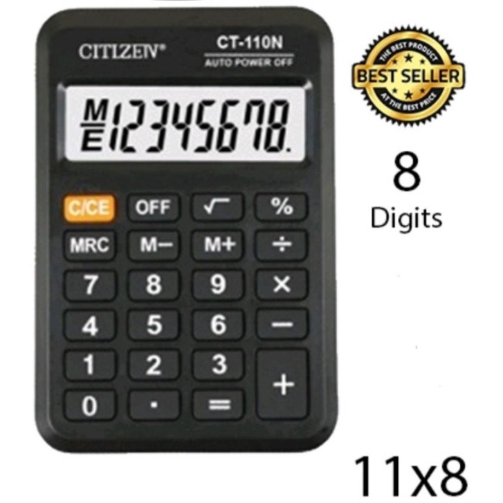 

Kalkulator CT 100N / CT 200 N 8 Digit - Kalkulator Check / Kakulator Saku Kecil / Calculator CT-100N Murah