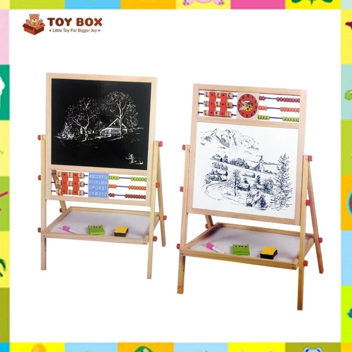 

Stas Education Board Magnetic 2 In 1 - Papan Tulis Anak -Mainan Edukasi