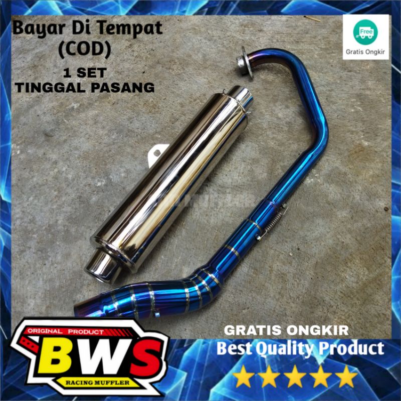 Knalpot CKD Standar Satria Fu pipa biru untuk Satria Fu Vixion new Vixion old Sonic 150 Satria fu fi
