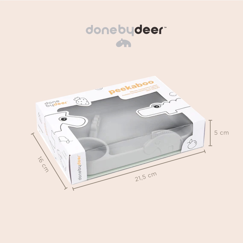 [PROMO] Done by Deer Peekaboo Compartment Plate Deer friends Piring Anak