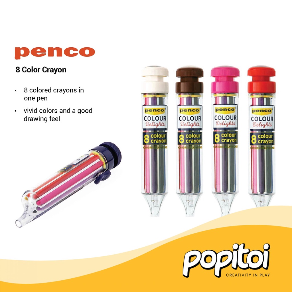 

Hightide Penco 8 Color Crayon High Tide Krayon Mewarnai Unik 8 Warna