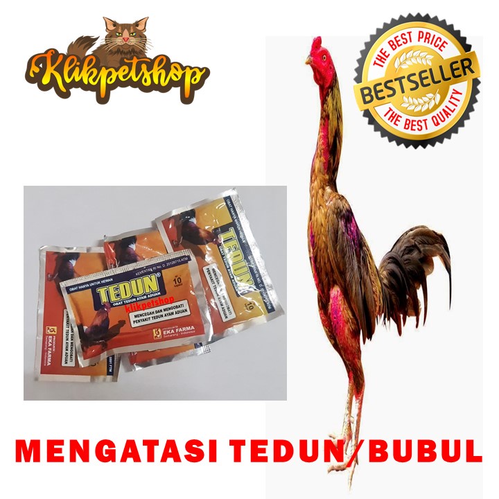 Tedun EKA FARMA Mengobati Penyakit Tedun Urat Kaki Dan Bulbul Ayam 10 butir