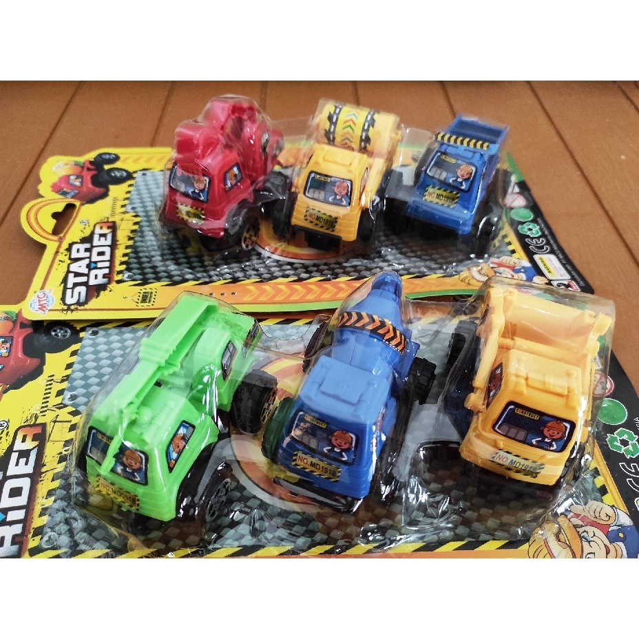 Mainan Anak Mobil Kontruksi Set 3pcs Pullback MD 1918