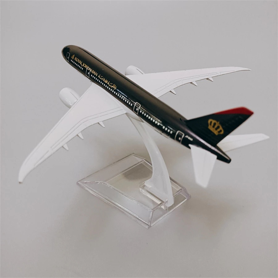 Royal Jordanian Airlines Boeing 787model Pesawat B787 Diecast Metal Model Pesawat Dengan Display Stand