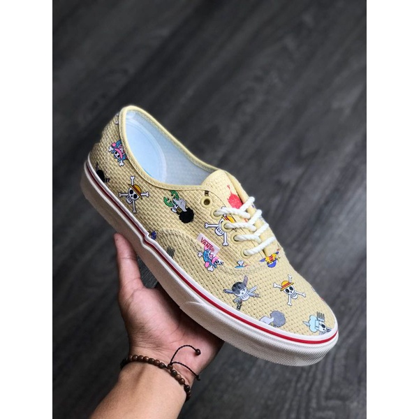 Vans Authentic x One Piece Straw Hat Crew Natural/Multi ORIGINAL RESMI