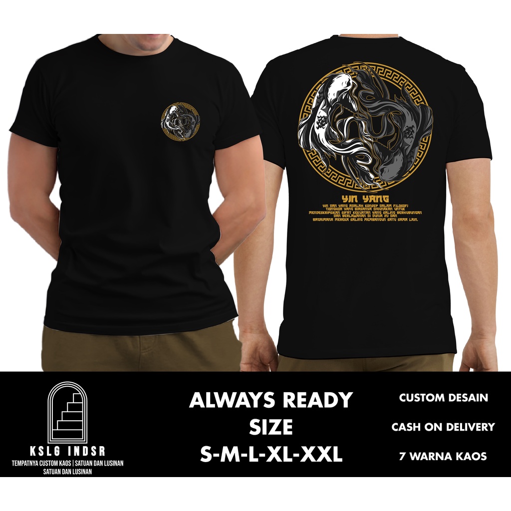 Kaos KOI PECINTA KOI YIN YANG KOI KOI NUSANTARA PECINTA KOI INDONESIA - Kaosilogis