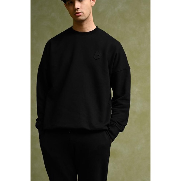 SWEATER PREPP STUDIO PREPP SIGNATURE SWEATSHIRT BLACK - S