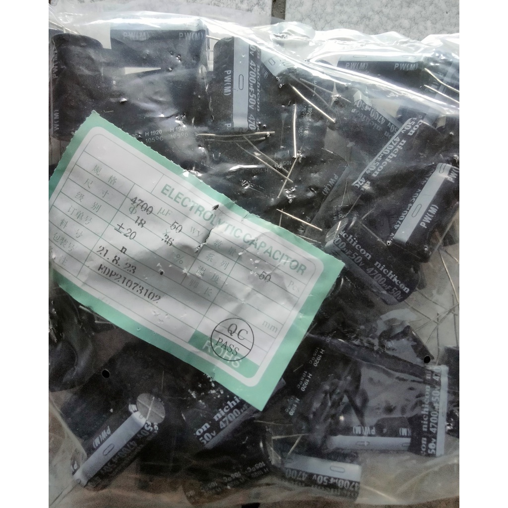 2x ELKO A SCATTO 4700uF 35V 105°25x25mm RM10mm NICHICON #716125 - Foto 6