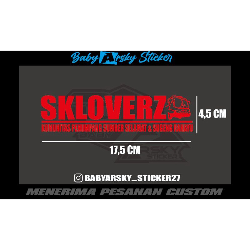 

STICKER CUTTING SKLOVERZ MERAH