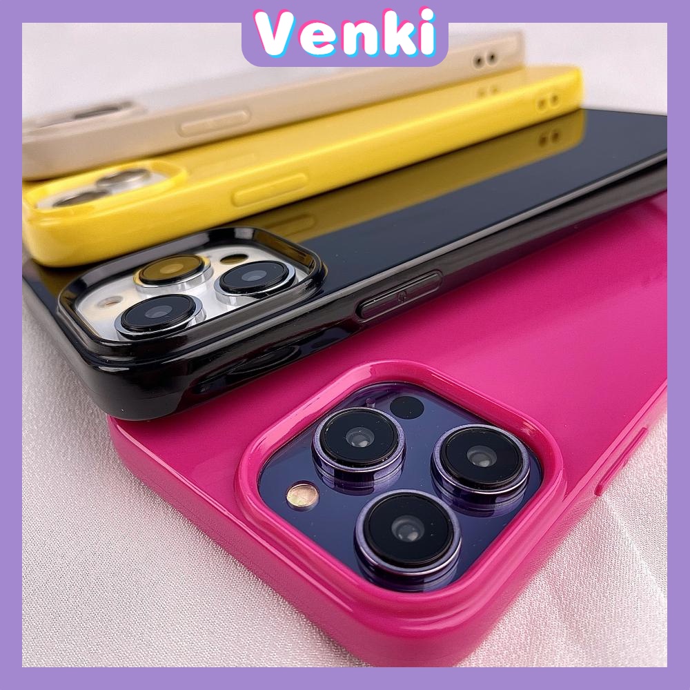 Case iPhone 14 Pro Max TPU Soft Simple Case  Glossy Candy Case Black Pink Khaki Yellow Camera Protection Shockproof For iPhone 14 13 12 11 Plus Pro Max 7 Plus X XR