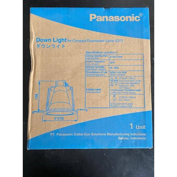 panasonic downlight (E27) 4 inch N series NPL72471131
