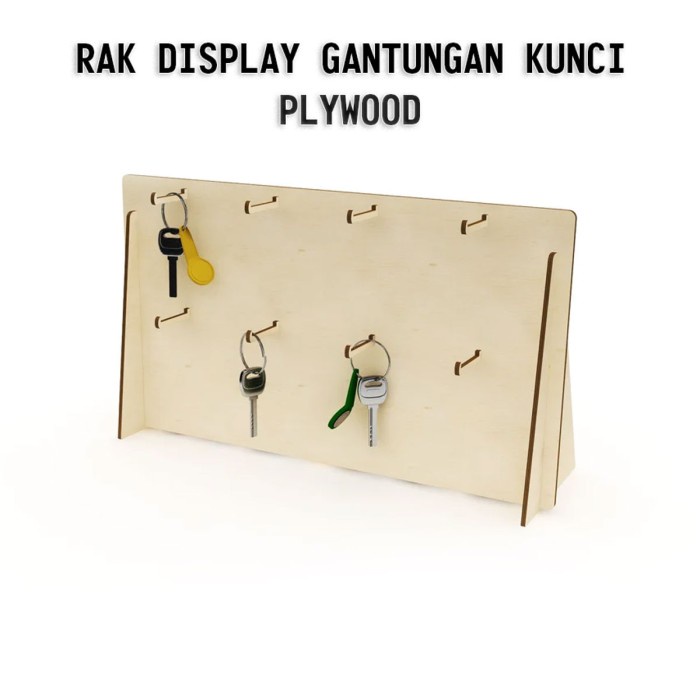 Rak Display Kayu Gantungan Kunci / Wooden Keychain Stand / Rak Susun