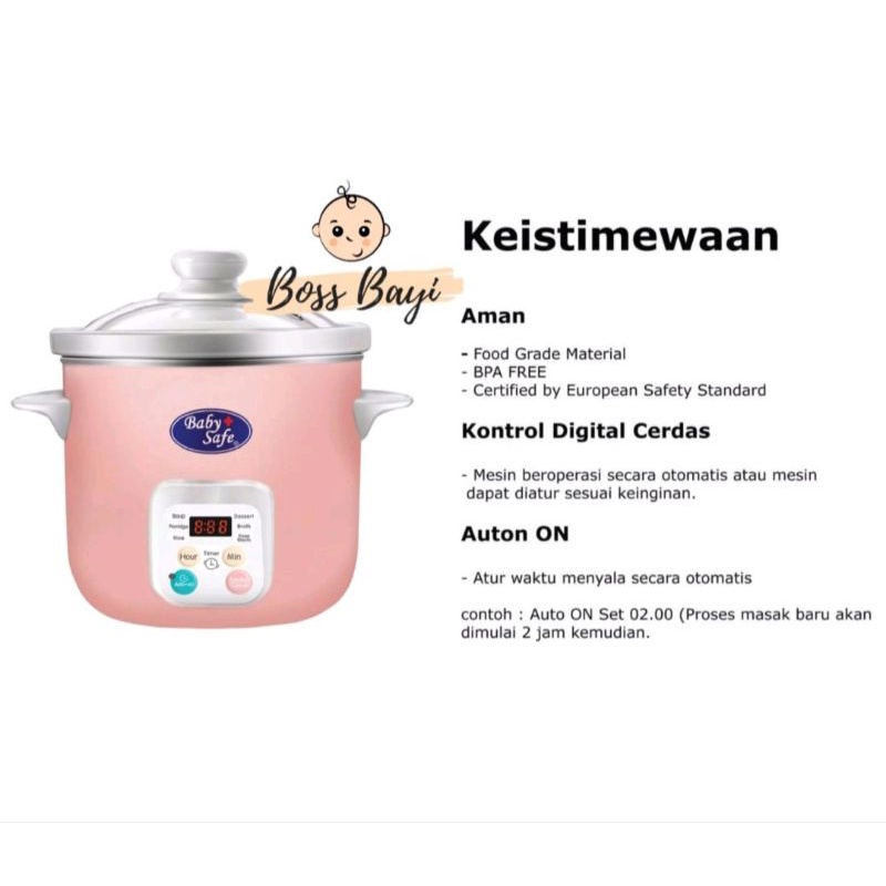 BABY SAFE Slow Cooker LB007 LB008 LB009 LB06D Pemasak Mpasi Bayi Anak