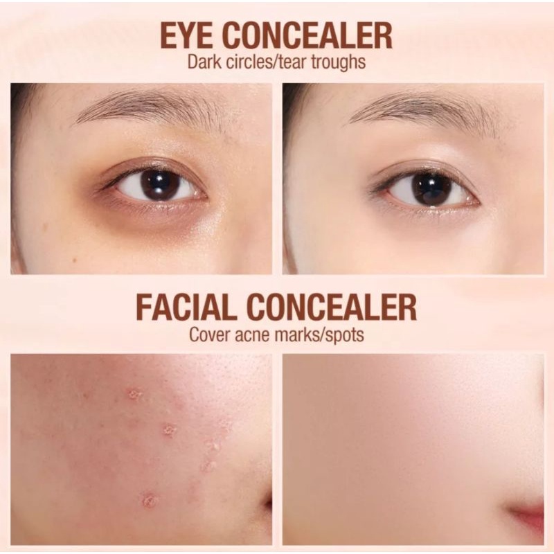 O.TWO.O Concealer Tahan Air Ringan, Penutup Lingkaran Hitam Penuh, Bekas Jerawat dan Noda, Foundation Cair Tahan Lama Kontrol Minyak-10ml