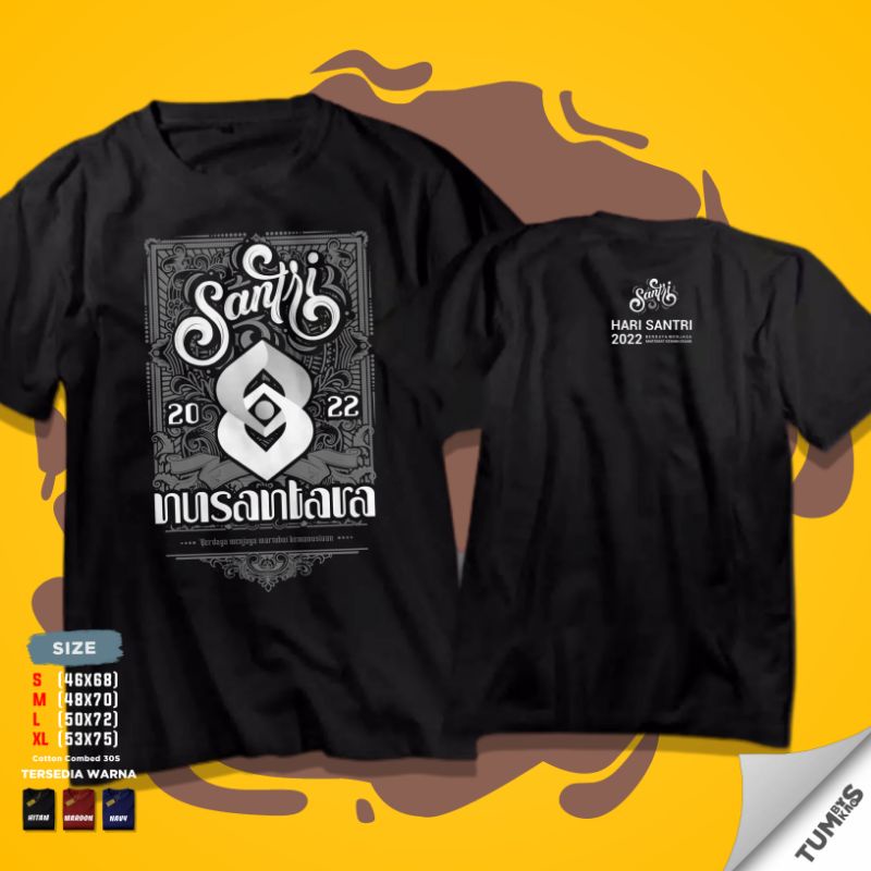 KAOS HARI SANTRI 2022 NUSANTARA - KAOS HSN SANTRI PUTRA SANTRIWATI TERBARU SIMPLE KEREN DISTRO - BAJ