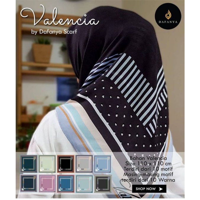 Segiempat Motif/ Valencia Dafanya/ Hijab Dafanya