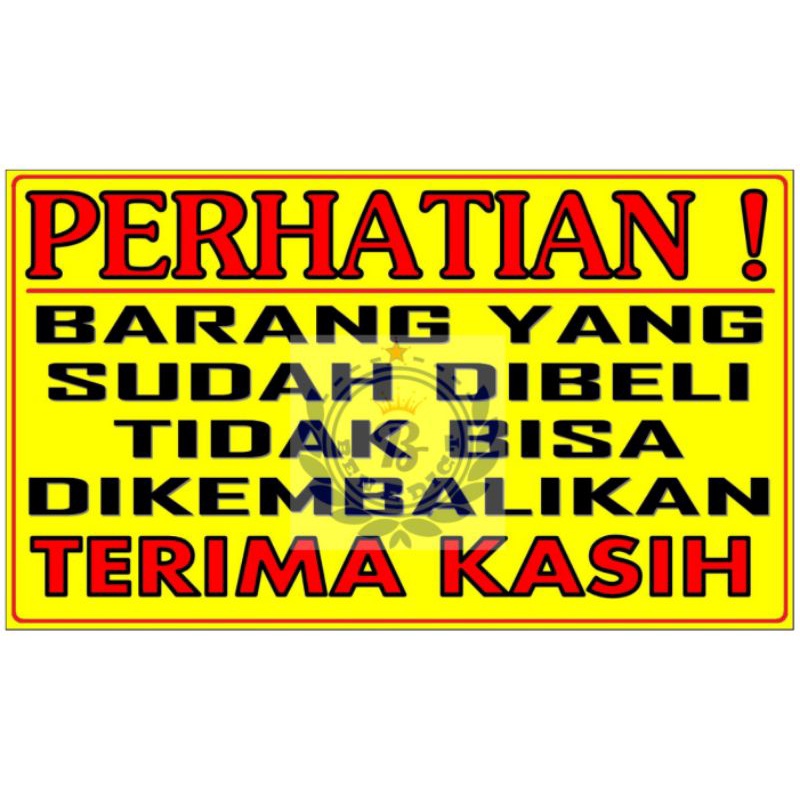 

Karton Harga TIDAK BISA DIKEMBALIKAN