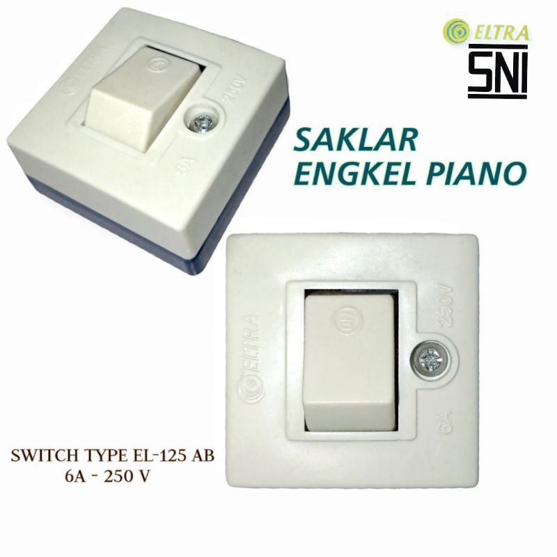 Sakelar Tempel Mini ELTRA - Saklar Engkel Tunggal - Switch Lampu Rumah