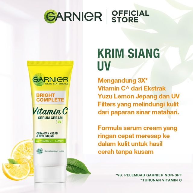 Garnier Light Complete Whitening Serum Cream SPF36 cream siang garnier 20 ml 50ml