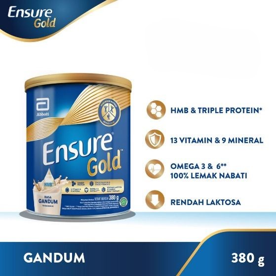 Jual Ensure Gandum 380 G Susu Nutrisi Dewasa Susu Lansia Rendah Laktosa