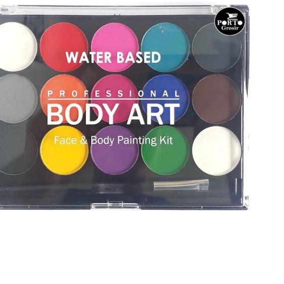 

Professional Body Art Face And Painting Kit 15 Color Set + 1 Brush