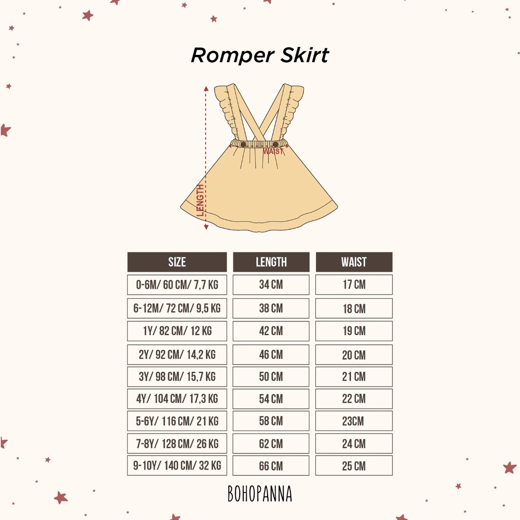 BOHOPANNA Carol Top + Romper Skirt / Romper Skirt/ Carol Top