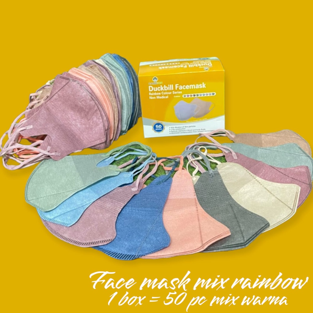 MASKER DUCKBILL FACE MASK PER BOX ISI 50 MASKER DUCKBILL MURAH ADULT FACE MASK WEMAZE QUEEN VIPO YB - BOX HITAM MURAH TERMURAH