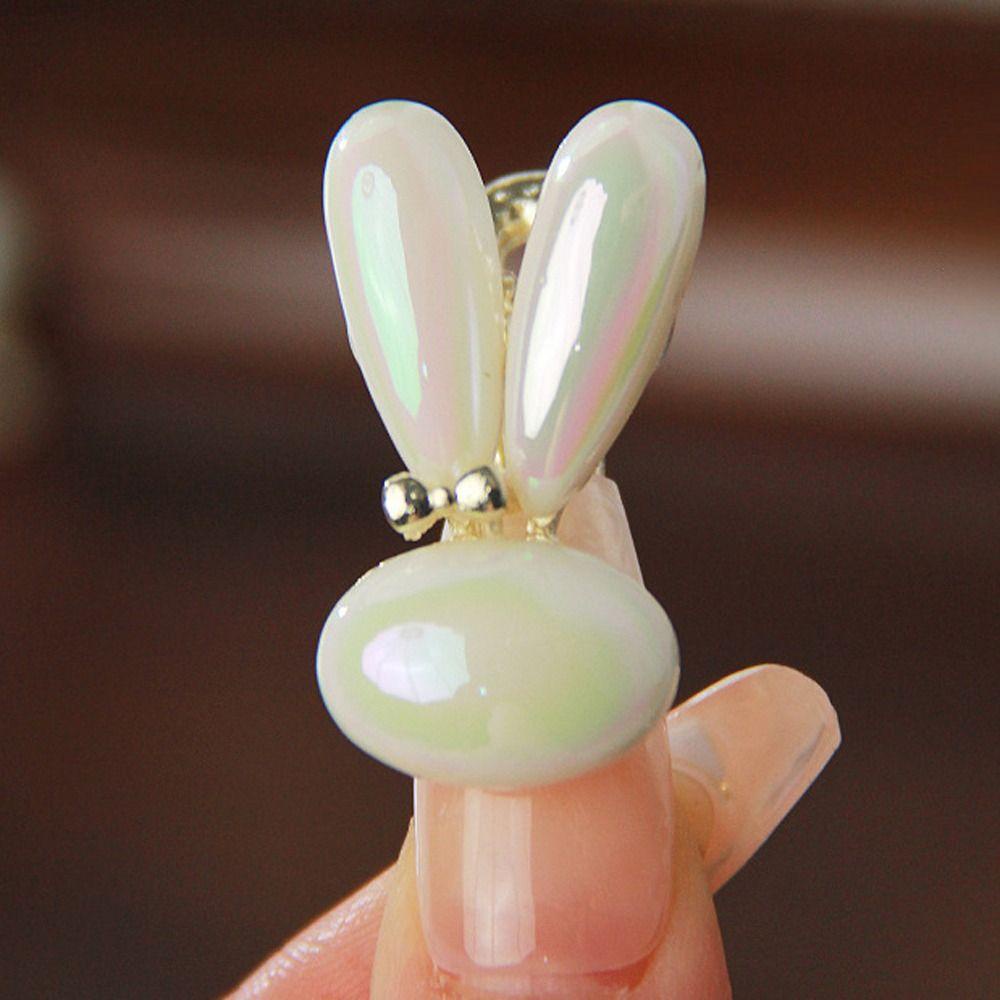 MXBEAUTY Rabbit Pearl Hairpin Cute Sweet Mermaid Women Hair Accessories Bangs Clip Sweet Bunny Ears Ornaments Children Super Fairy Barrettes Duckbill Clips