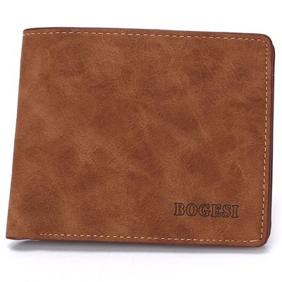 Dompet Pria Lipat Kulit Desain Retro Bogesi BOGESI009 Folding Wallet