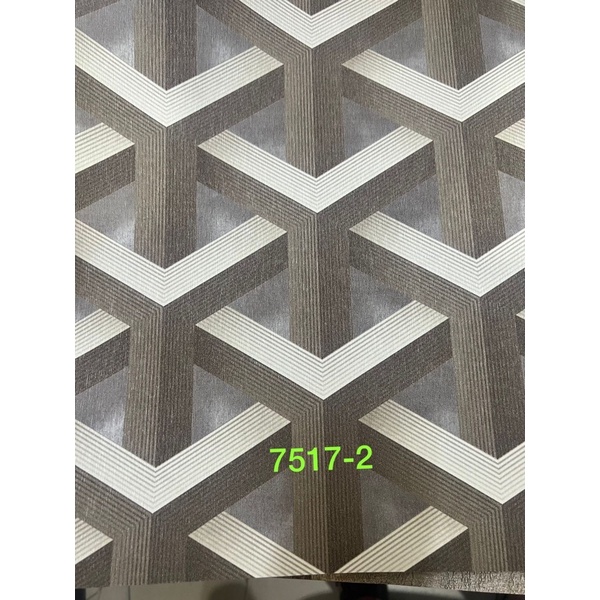 Wallpaper Dinding Motif Kotak Abstrak 3D Stone