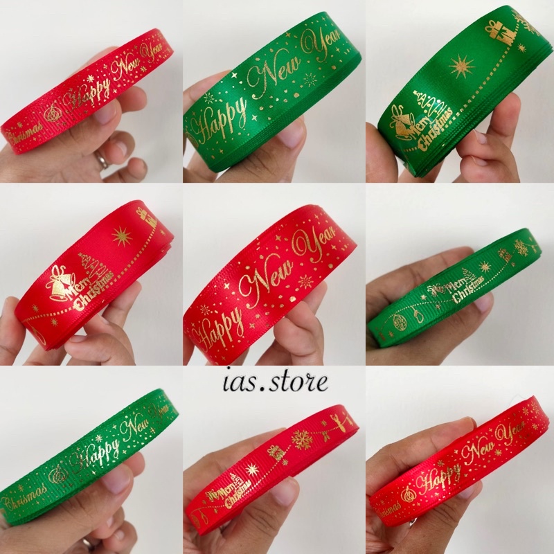 

[HARGA GROSIR] EDISI NATAL Pita GrossGrain dan Pita Satin