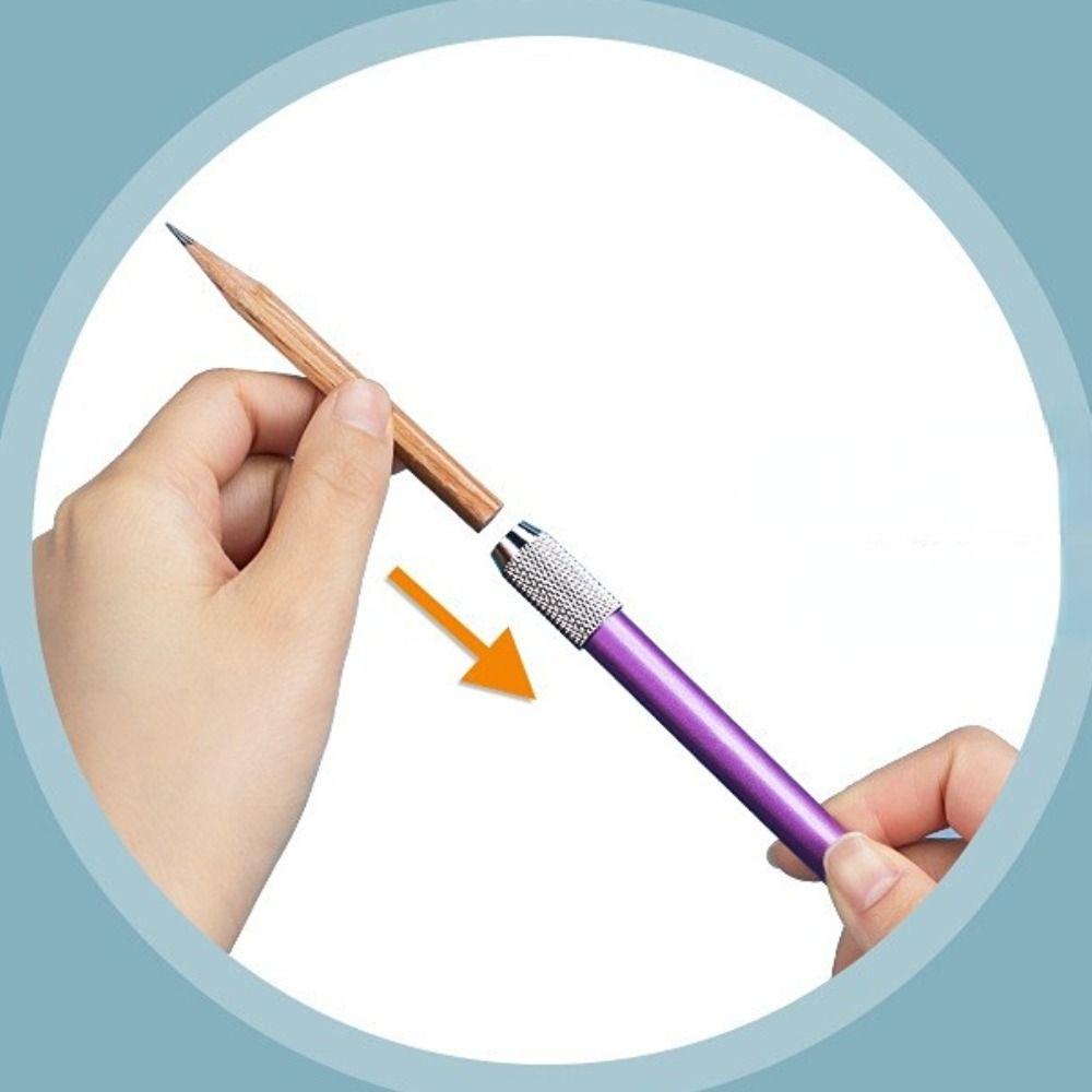 【 ELEGANT 】 Pensil Extender Kantor Sekolah Gambar Perlengkapan Seni Sketsa Lukisan Pensil Extension Tool